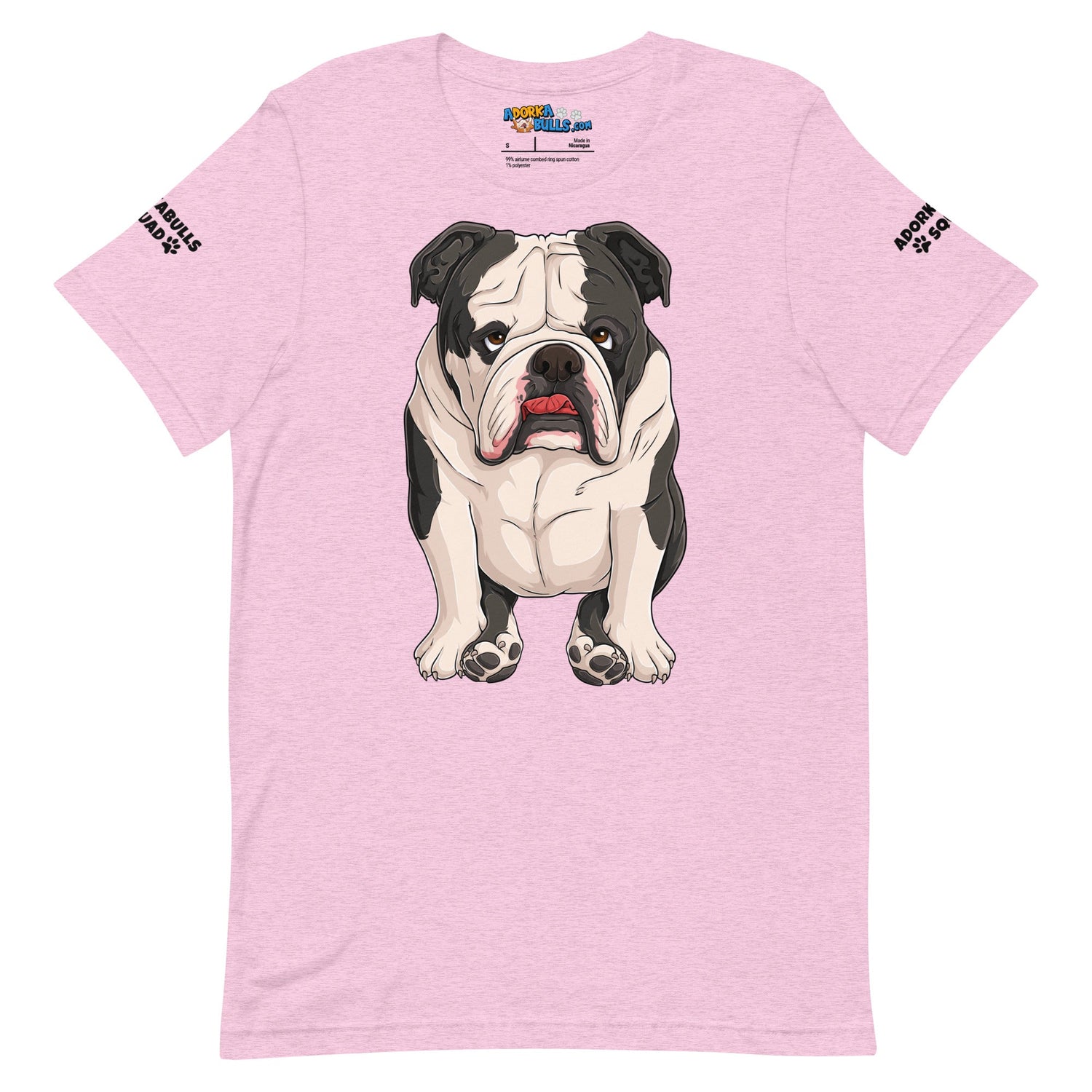 &quot;Adorkabulls Squad&quot; Sitting Bully Unisex Tee | Black &amp; White Colored