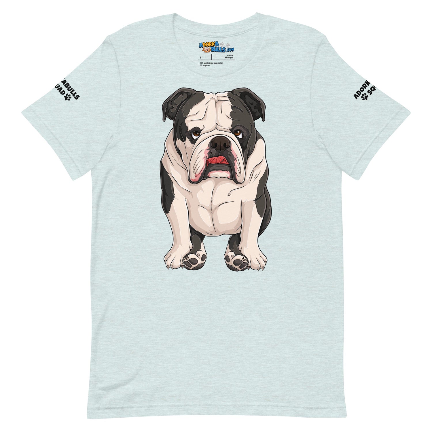 &quot;Adorkabulls Squad&quot; Sitting Bully Unisex Tee | Black &amp; White Colored