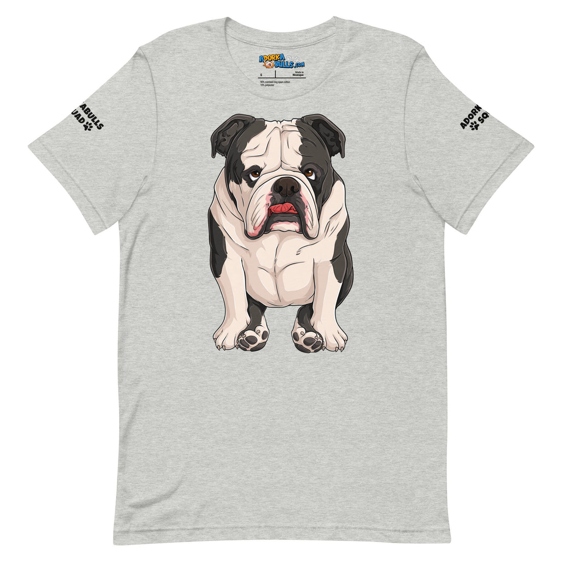 &quot;Adorkabulls Squad&quot; Sitting Bully Unisex Tee | Black &amp; White Colored