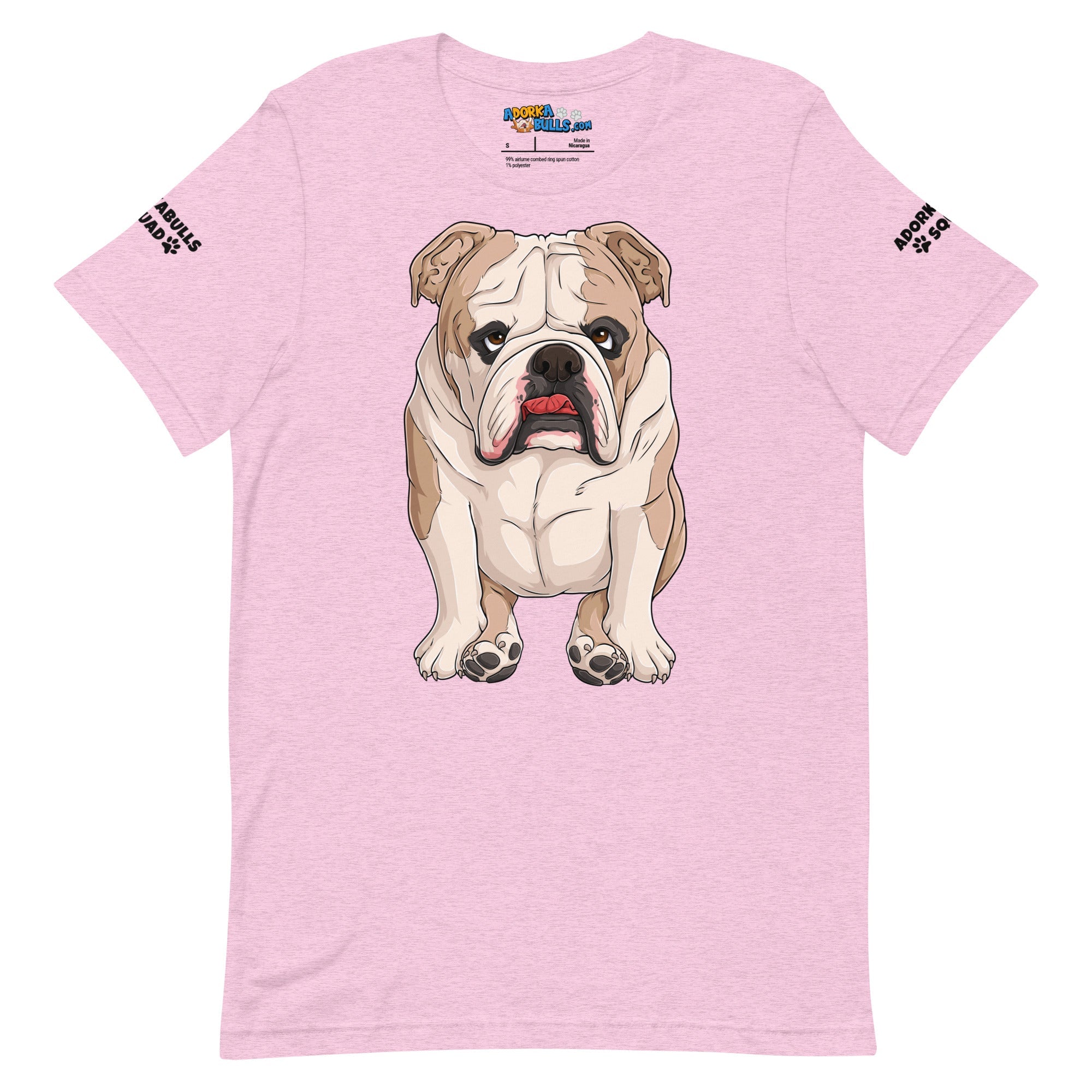 &quot;Adorkabulls Squad&quot; Sitting Bully Unisex Tee | Fawn &amp; White Colored