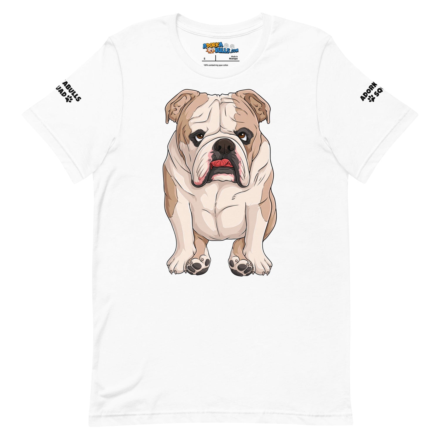 &quot;Adorkabulls Squad&quot; Sitting Bully Unisex Tee | Fawn &amp; White Colored