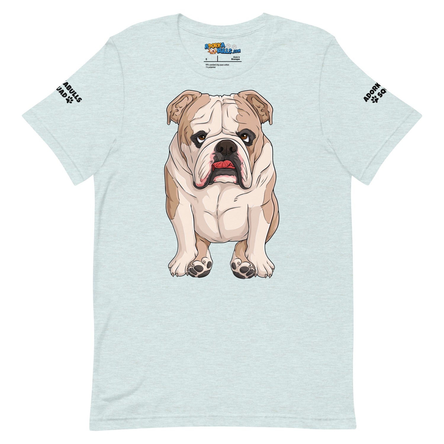 &quot;Adorkabulls Squad&quot; Sitting Bully Unisex Tee | Fawn &amp; White Colored