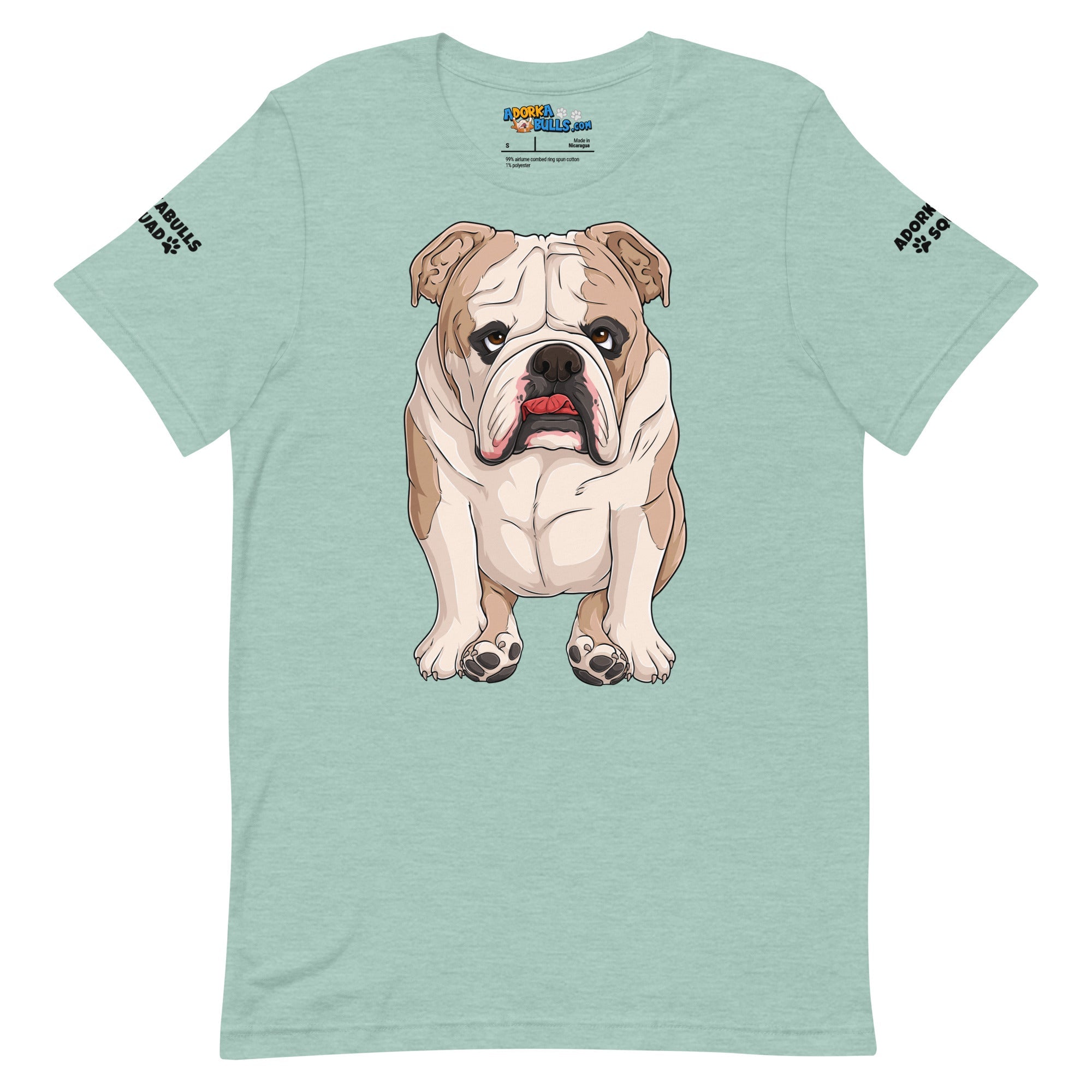 &quot;Adorkabulls Squad&quot; Sitting Bully Unisex Tee | Fawn &amp; White Colored