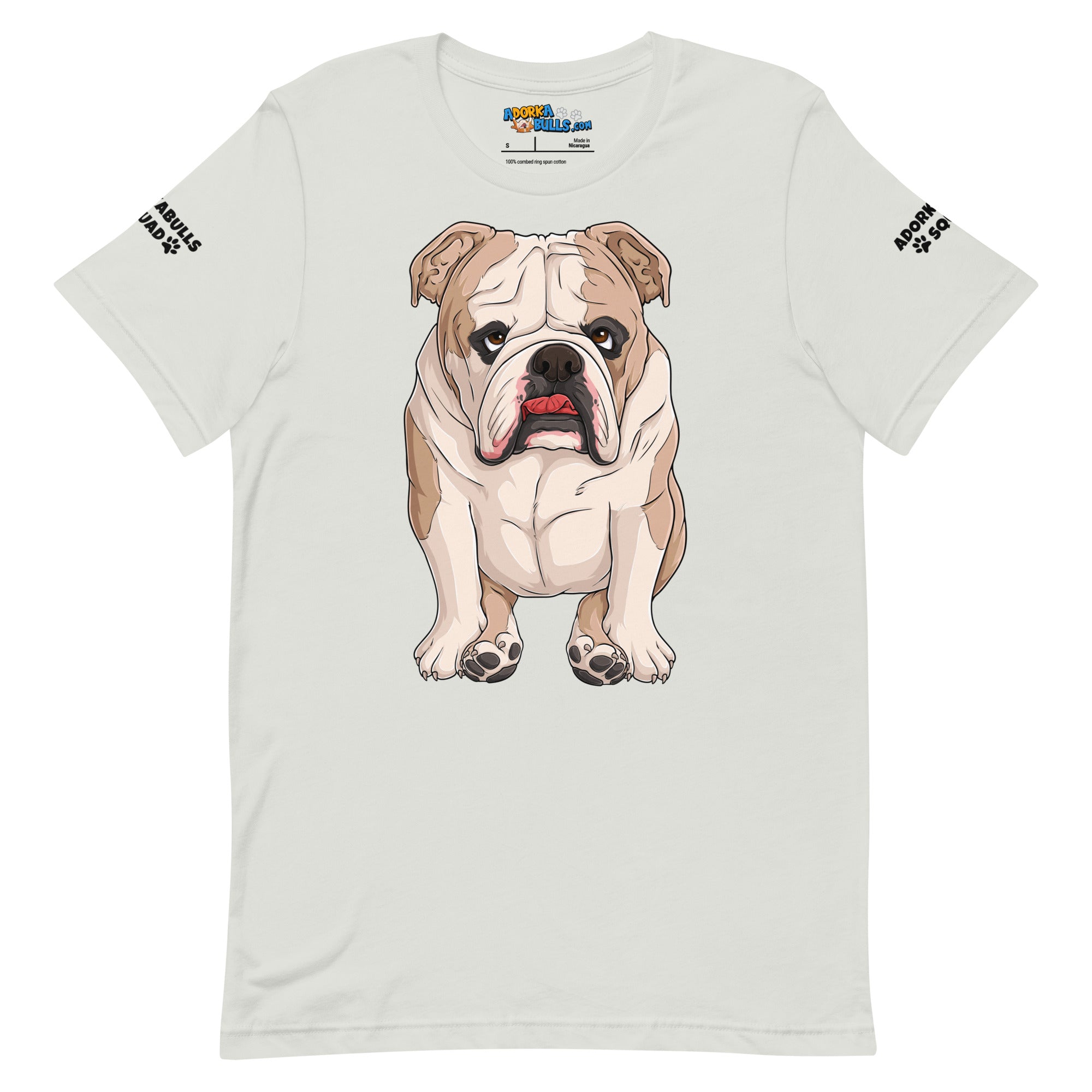 &quot;Adorkabulls Squad&quot; Sitting Bully Unisex Tee | Fawn &amp; White Colored