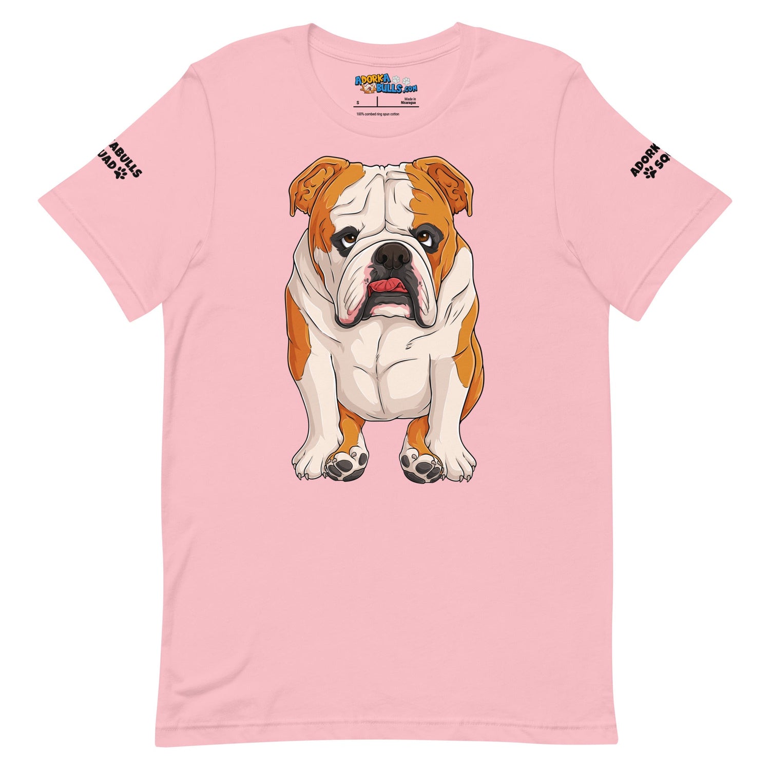 &quot;Adorkabulls Squad&quot; Sitting Bully Unisex Tee | Red &amp; White Colored