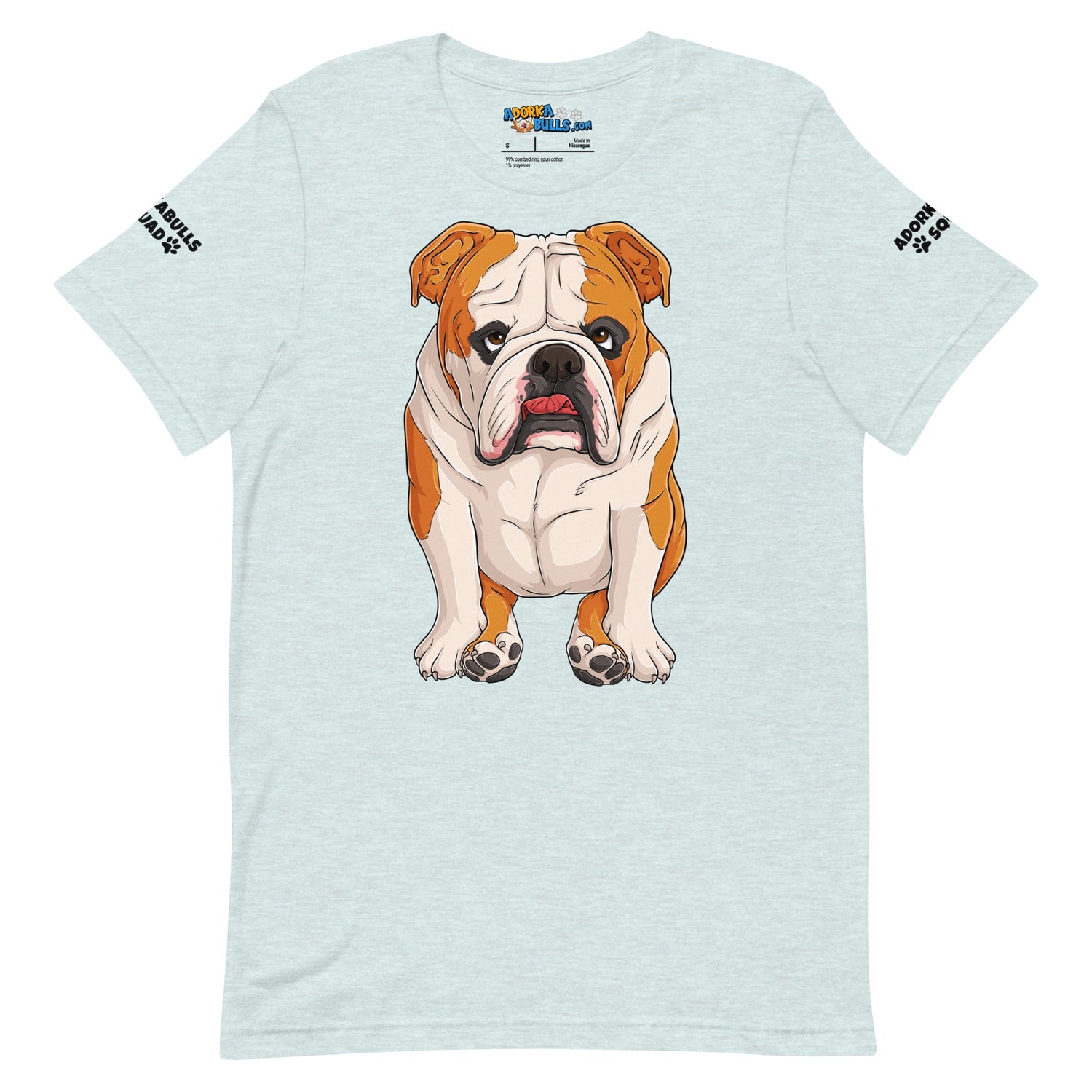 &quot;Adorkabulls Squad&quot; Sitting Bully Unisex Tee | Red &amp; White Colored