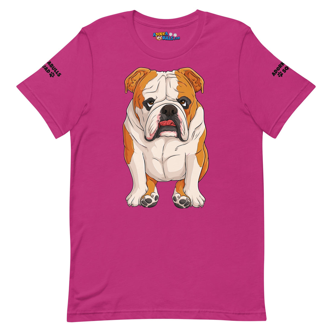 &quot;Adorkabulls Squad&quot; Sitting Bully Unisex Tee | Red &amp; White Colored