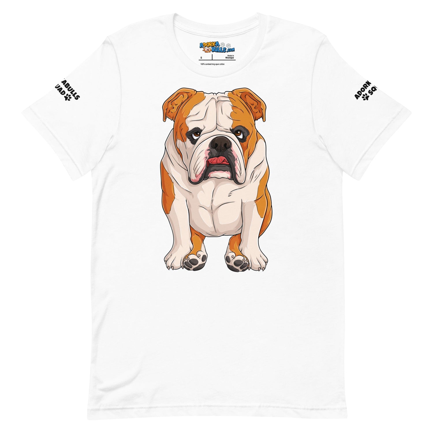 &quot;Adorkabulls Squad&quot; Sitting Bully Unisex Tee | Red &amp; White Colored