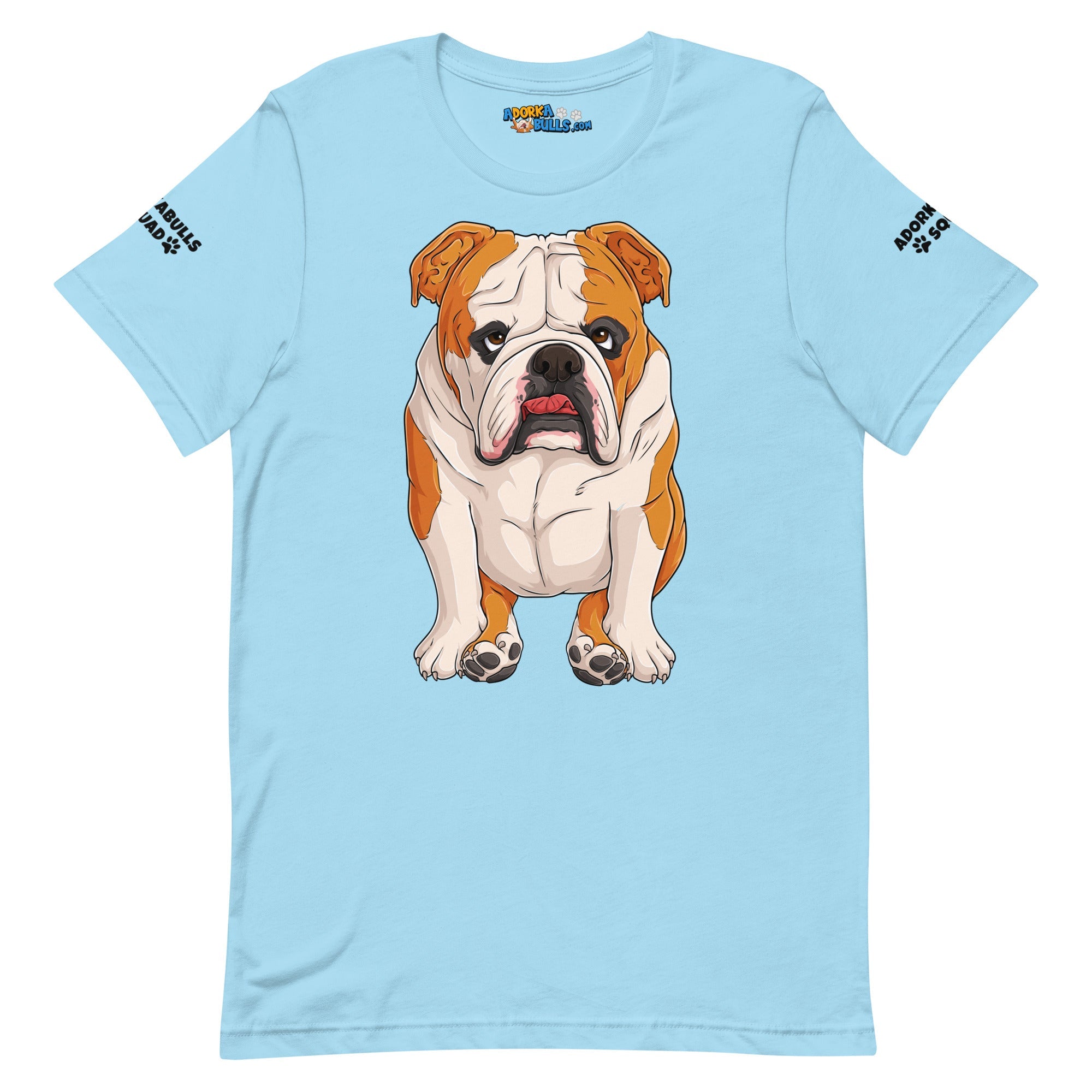 &quot;Adorkabulls Squad&quot; Sitting Bully Unisex Tee | Red &amp; White Colored