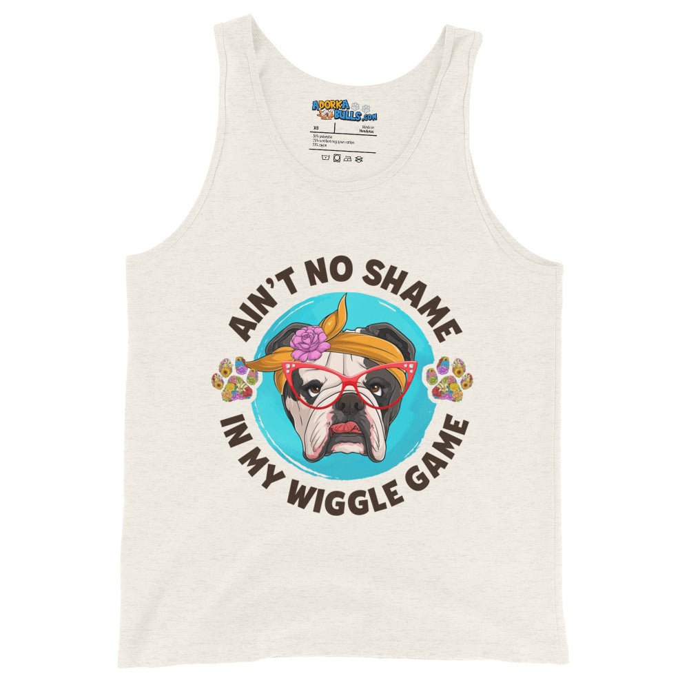 &quot;Ain’t No Shame in My Wiggle Game&quot; Female English Bulldog Men&
