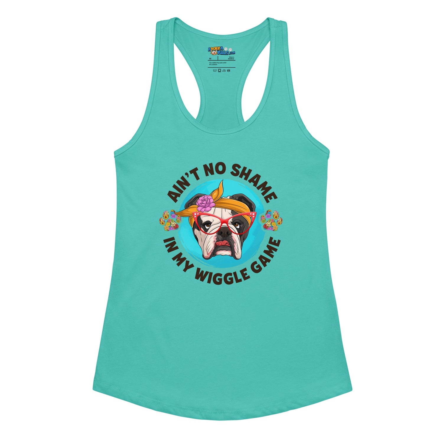 &quot;Ain’t No Shame in My Wiggle Game&quot; Female English Bulldog Tank