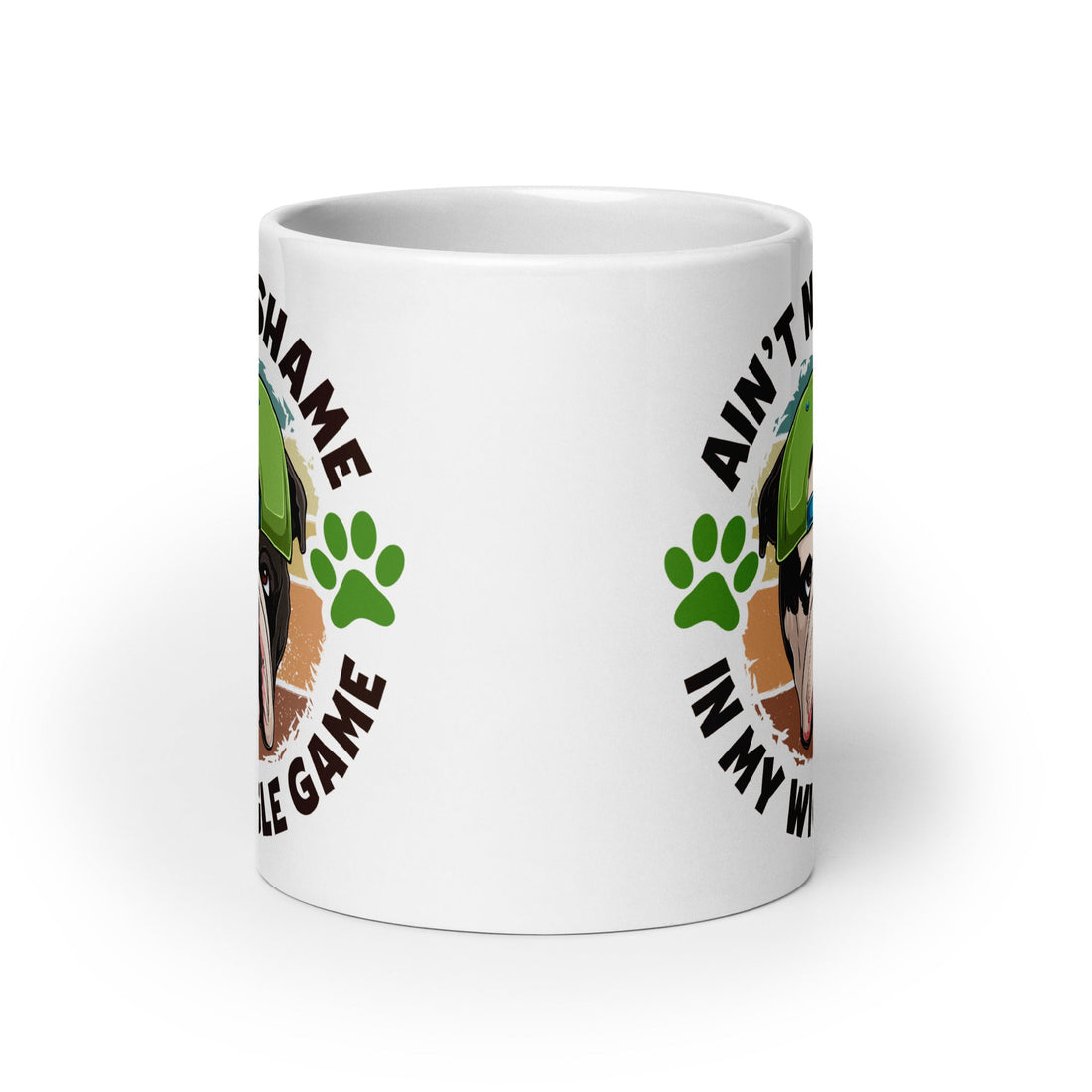 &quot;Ain’t No Shame in My Wiggle Game&quot; Male English Bulldog Mug