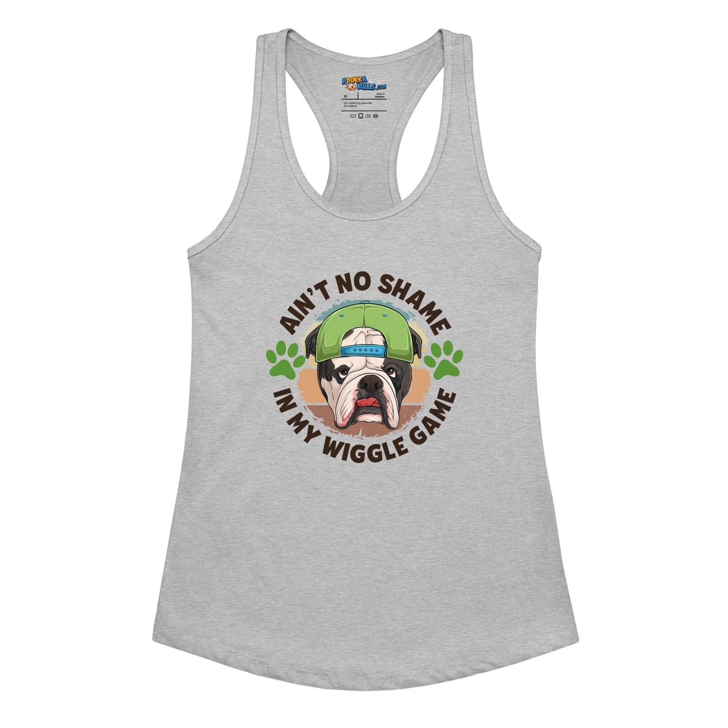 &quot;Ain’t No Shame in My Wiggle Game&quot; Male English Bulldog Tank