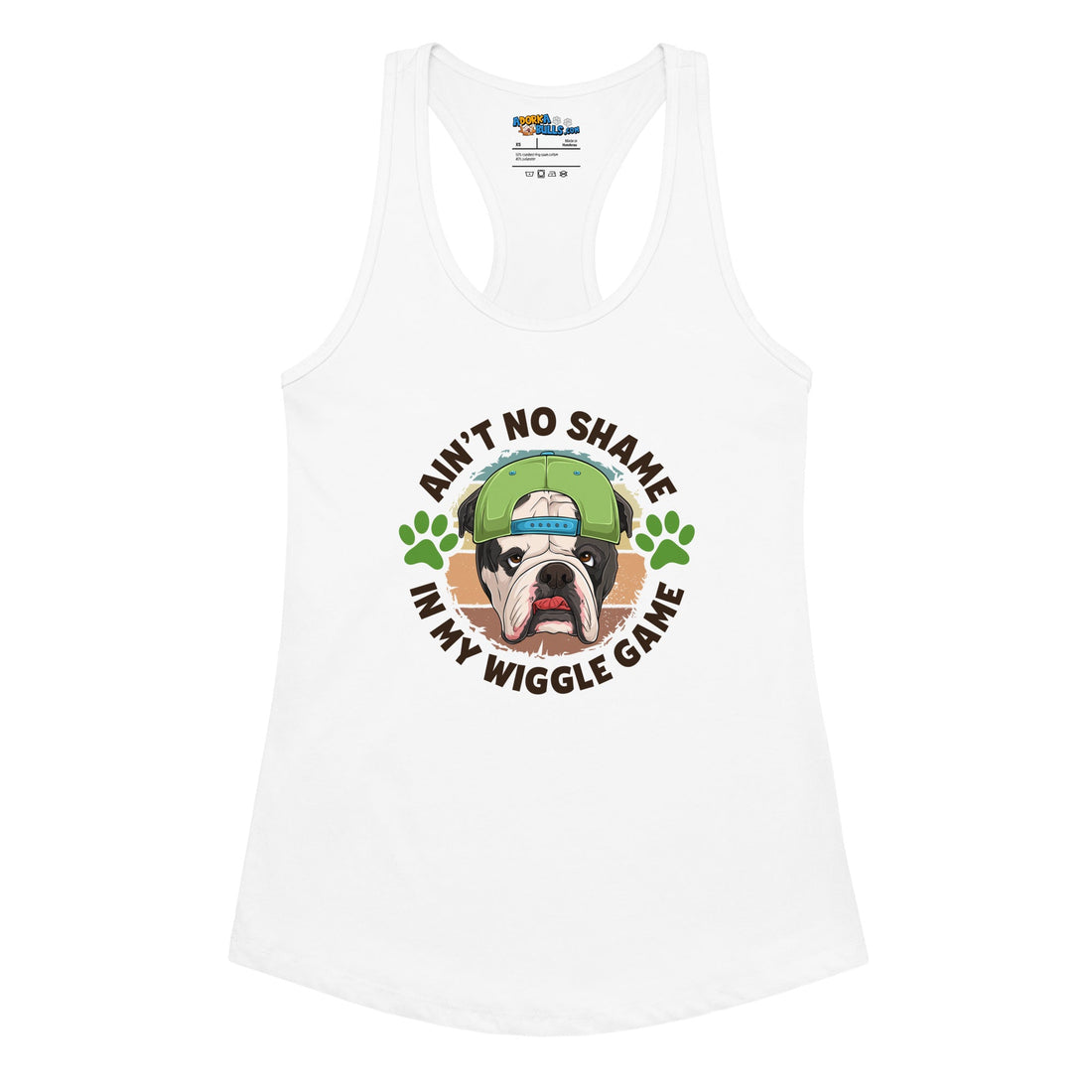 &quot;Ain’t No Shame in My Wiggle Game&quot; Male English Bulldog Tank