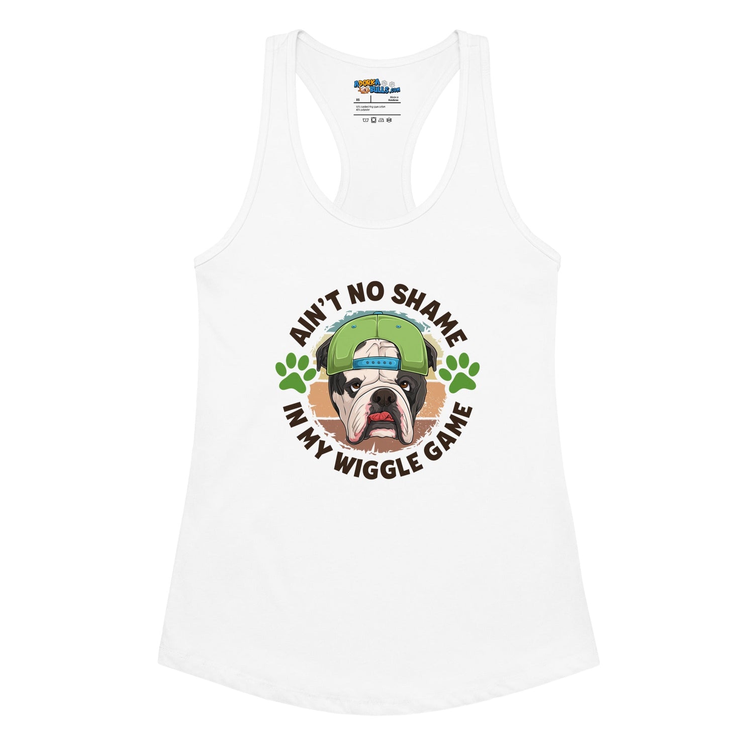 &quot;Ain’t No Shame in My Wiggle Game&quot; Male English Bulldog Tank