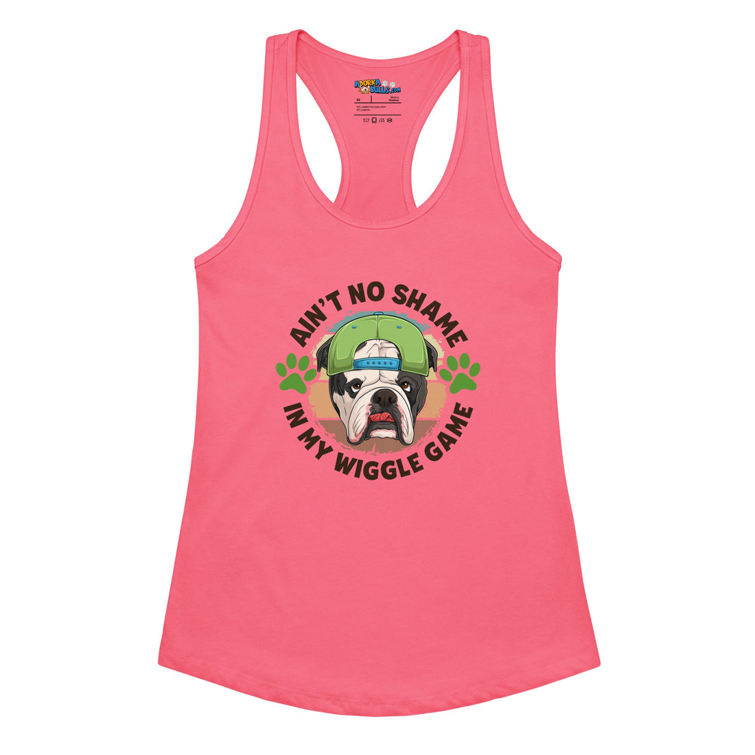 &quot;Ain’t No Shame in My Wiggle Game&quot; Male English Bulldog Tank