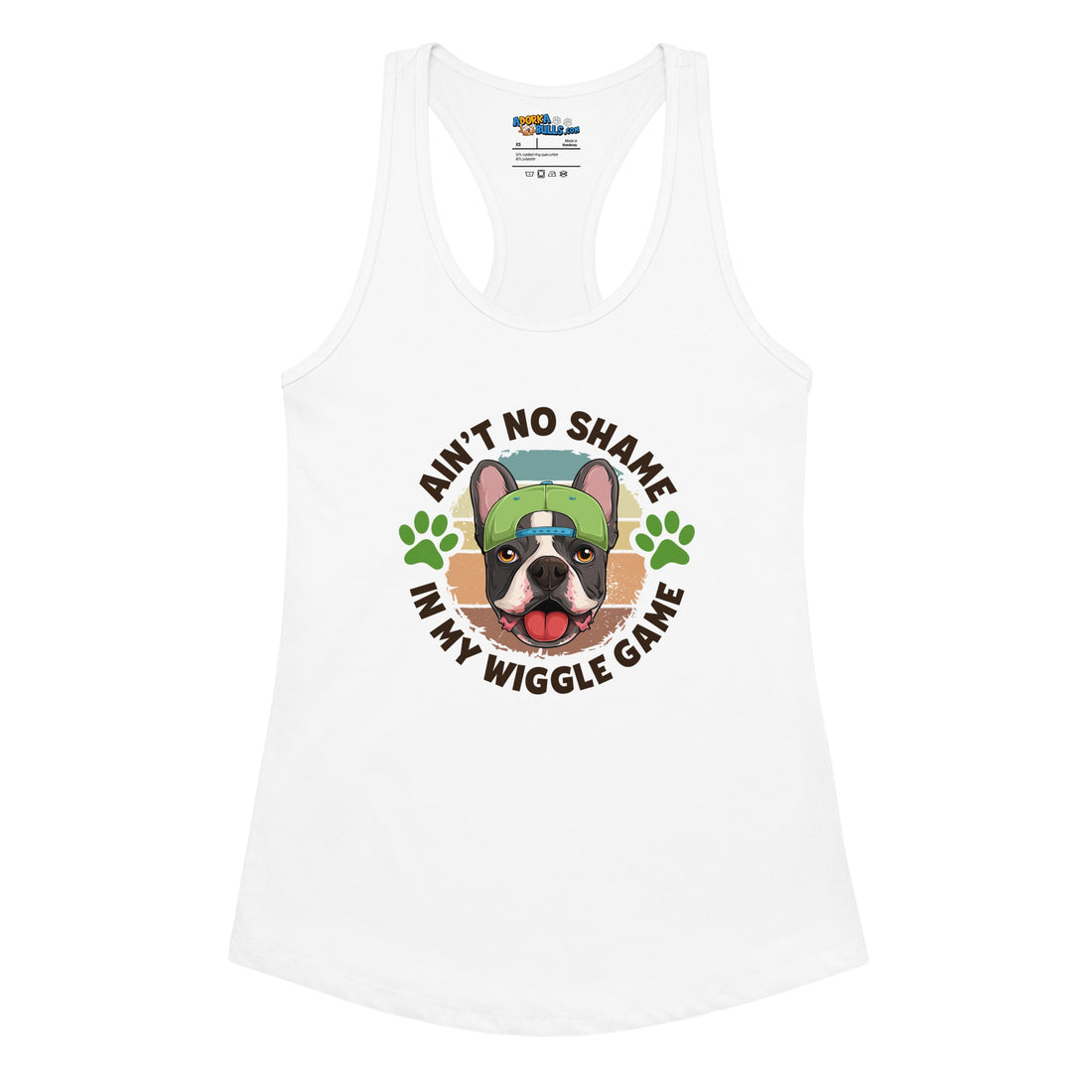 &quot;Ain’t No Shame in My Wiggle Game&quot; Male Frenchie Tank