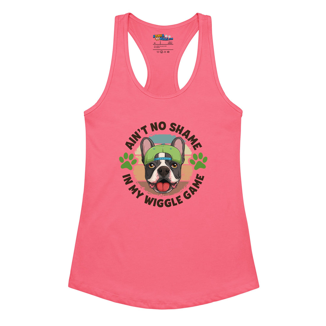 &quot;Ain’t No Shame in My Wiggle Game&quot; Male Frenchie Tank