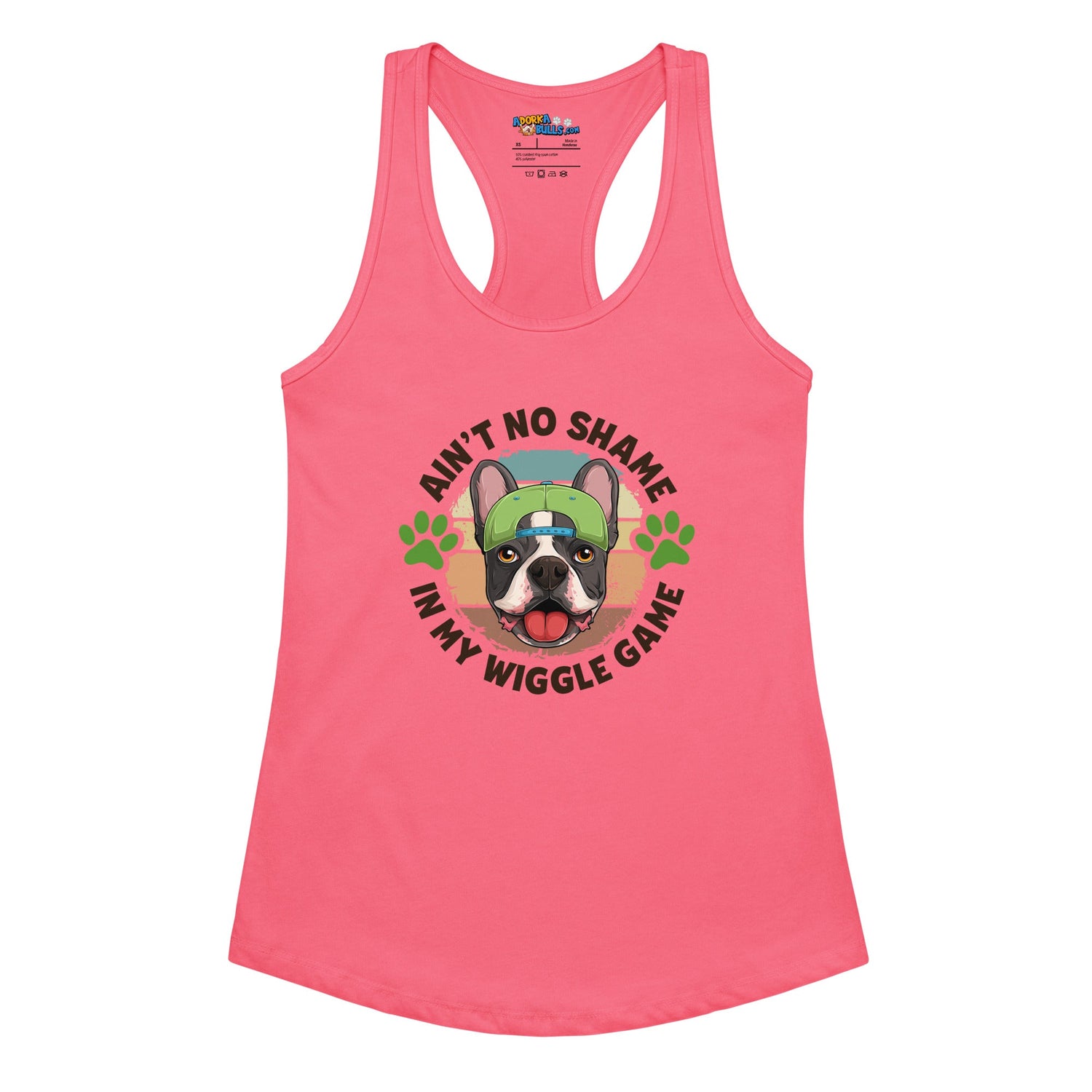 &quot;Ain’t No Shame in My Wiggle Game&quot; Male Frenchie Tank