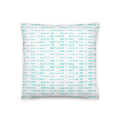 &quot;Needy AF&quot; French Bulldog Throw Pillow | B&amp;W Colored
