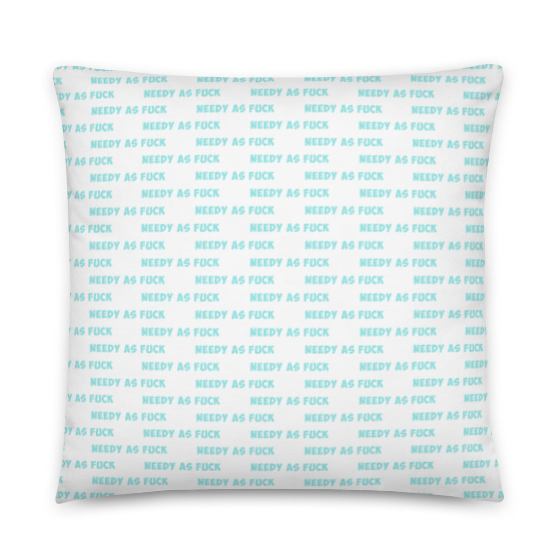 "Needy AF" French Bulldog Throw Pillow | Red & White Colored