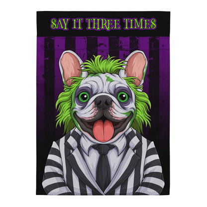 BeetleFrenchie French Bulldog Garden Flag – Say It Three Times