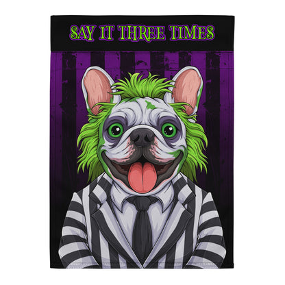 BeetleFrenchie French Bulldog Garden Flag – Say It Three Times