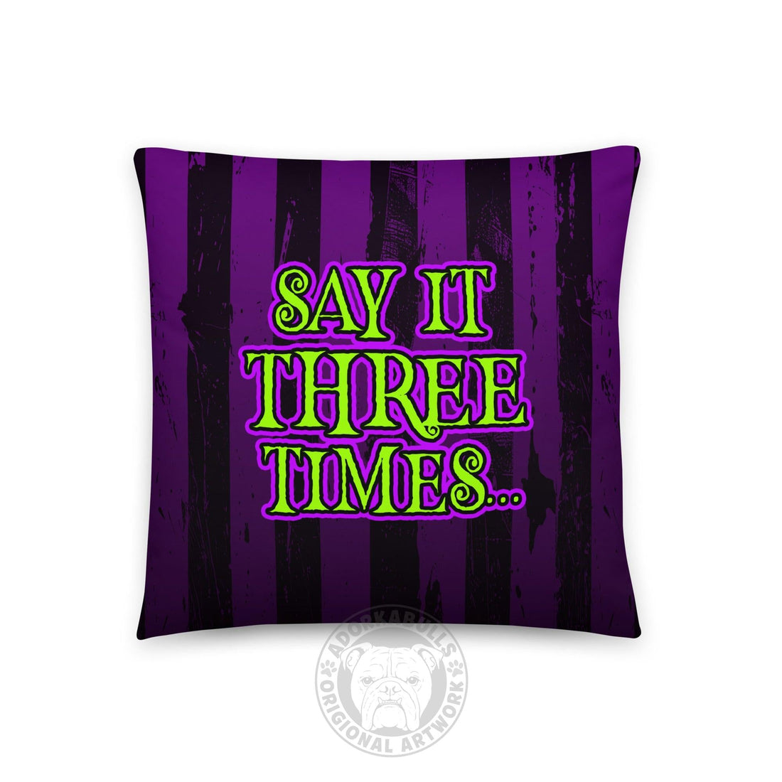 Beetlefrenchie French Bulldog Throw Pillow – Say It Three Times