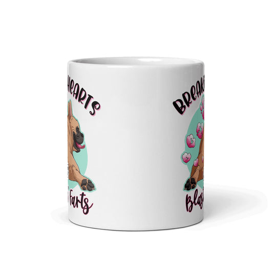 "Breakin' Hearts and Blastin' Farts" French Bulldog Mug