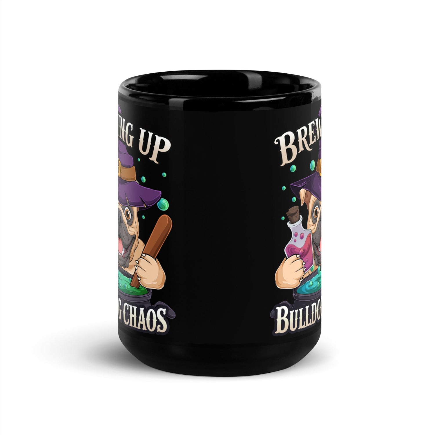 Brewing Up Bulldog Chaos English Bulldog Mug (15oz)