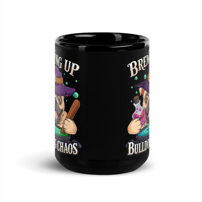 Brewing Up Bulldog Chaos English Bulldog Mug (15oz)