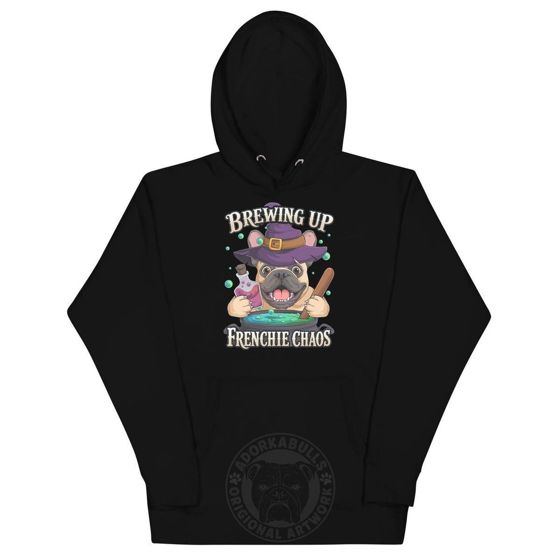 Brewing Up Frenchie Chaos French Bulldog Hoodie