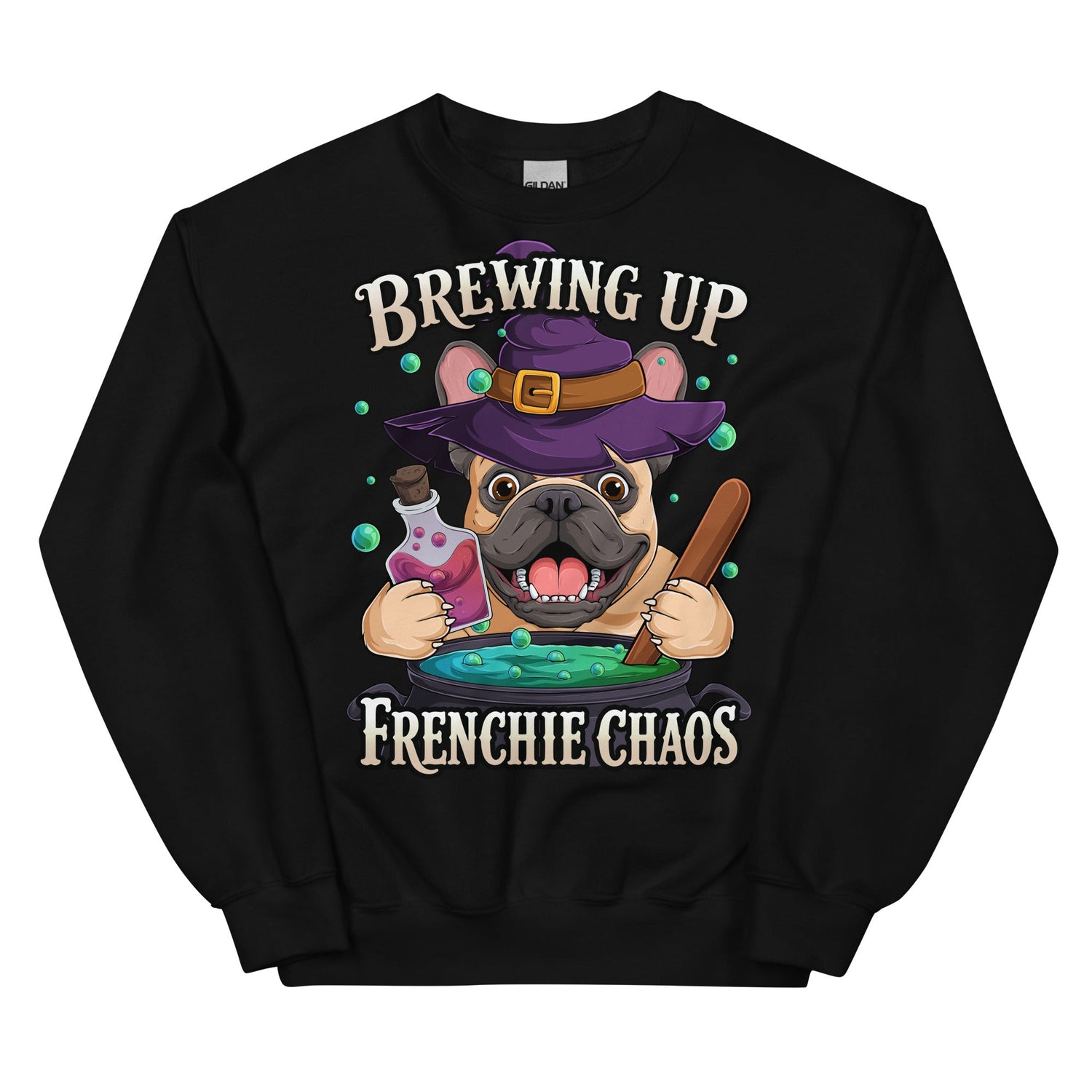 Brewing Up Frenchie Chaos French Bulldog Sweatshirt