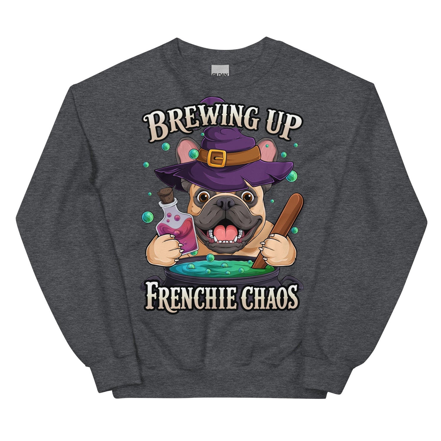 Brewing Up Frenchie Chaos French Bulldog Sweatshirt