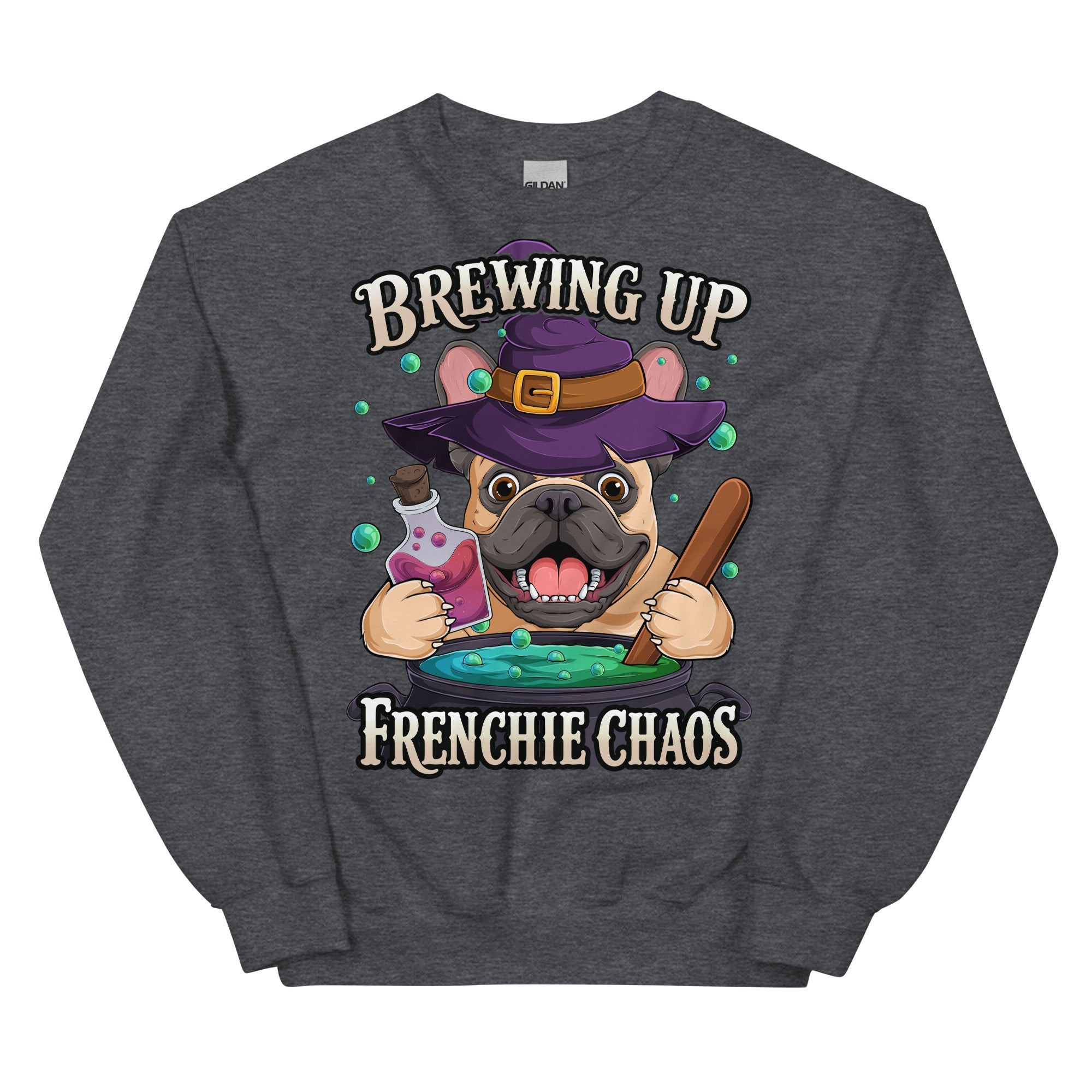 Brewing Up Frenchie Chaos French Bulldog Sweatshirt