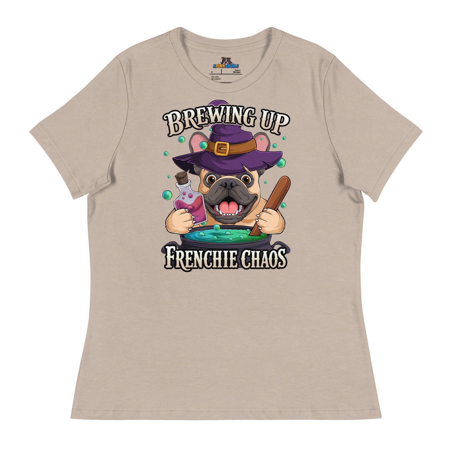 Brewing Up Frenchie Chaos Women’s French Bulldog Tee