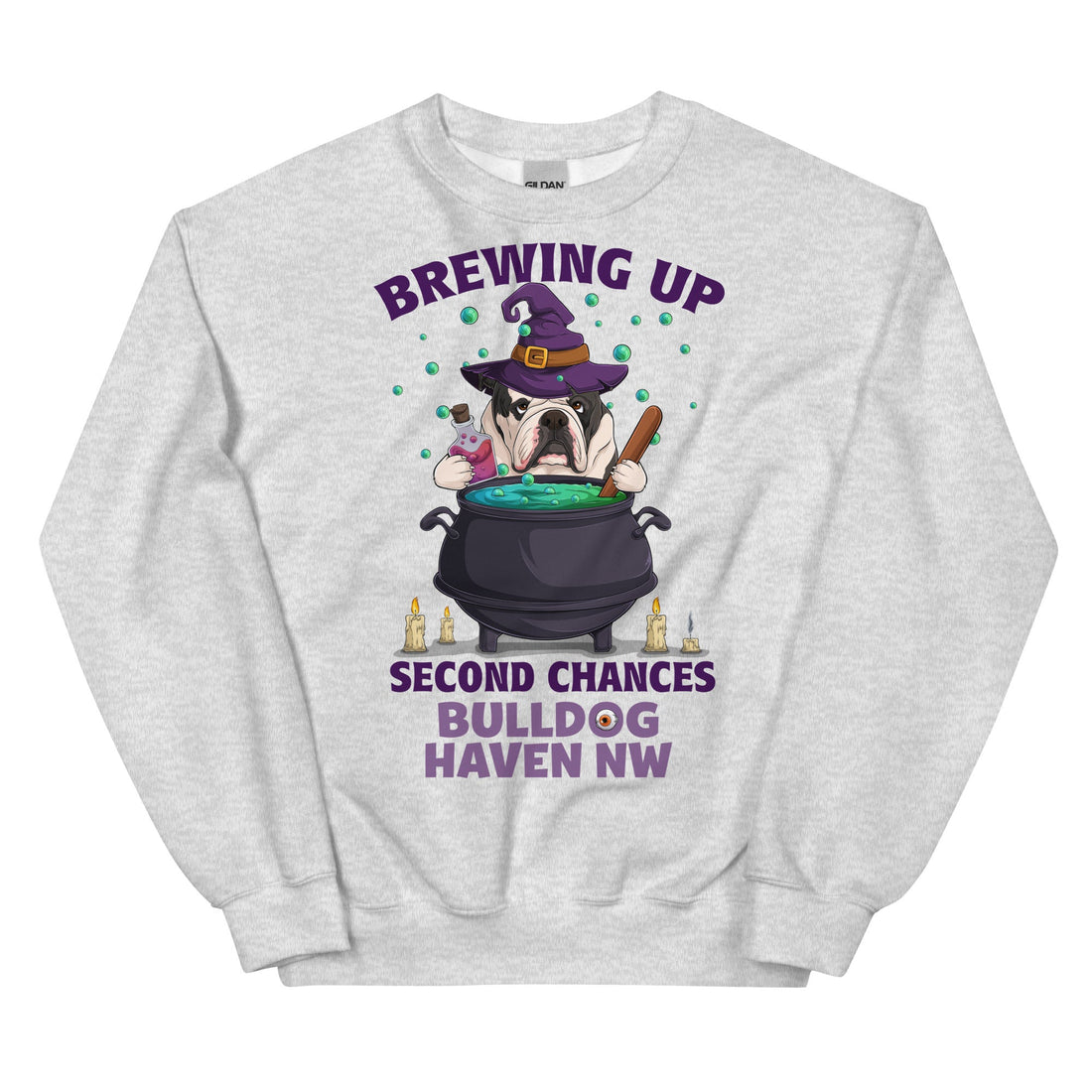 "Brewing Up Second Chances" BHNW Bulldog Halloween Sweatshirt