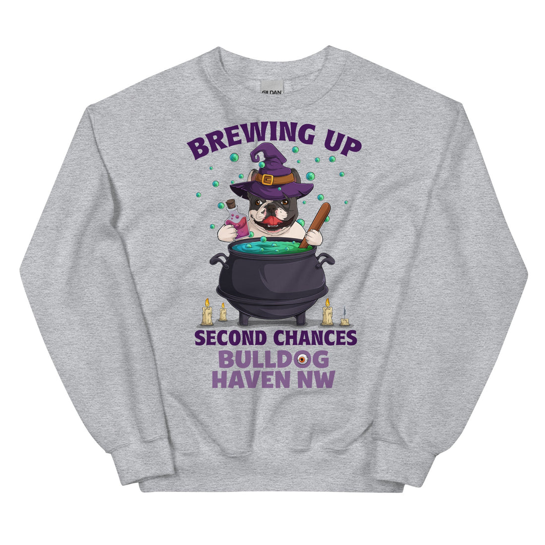 "Brewing Up Second Chances" BHNW Frenchie Halloween Sweatshirt