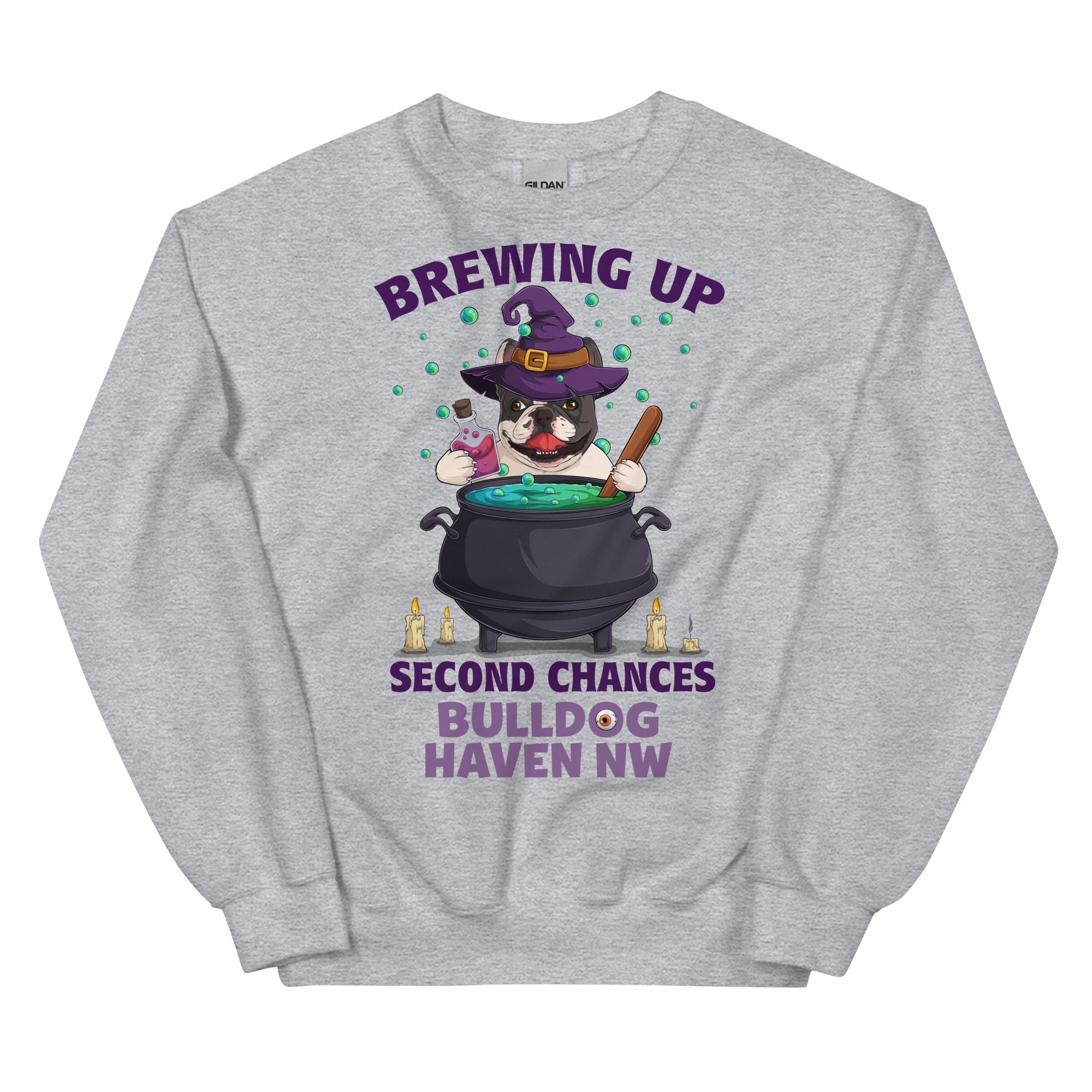 &quot;Brewing Up Second Chances&quot; BHNW Frenchie Halloween Sweatshirt