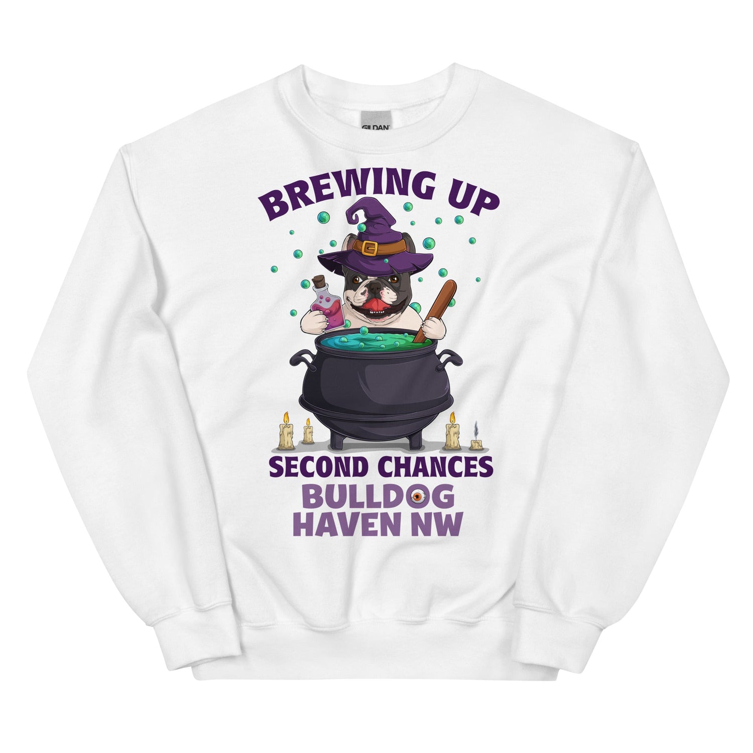 &quot;Brewing Up Second Chances&quot; BHNW Frenchie Halloween Sweatshirt