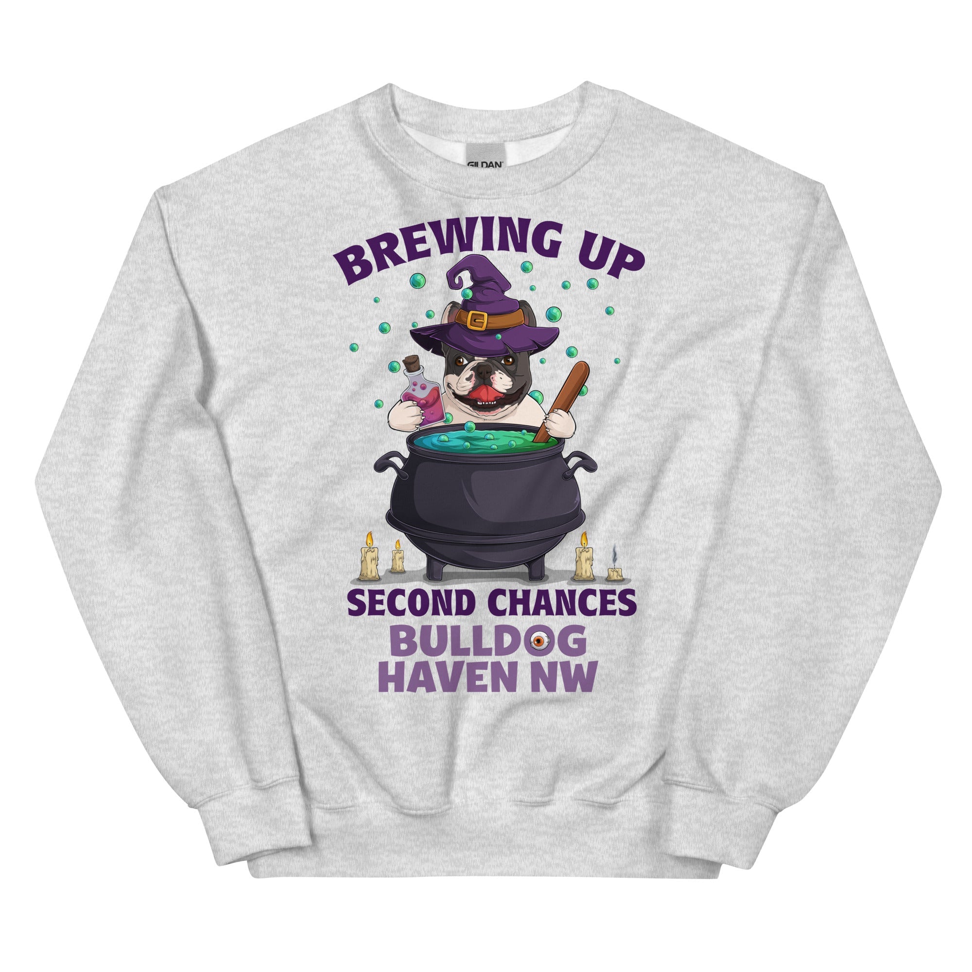 &quot;Brewing Up Second Chances&quot; BHNW Frenchie Halloween Sweatshirt