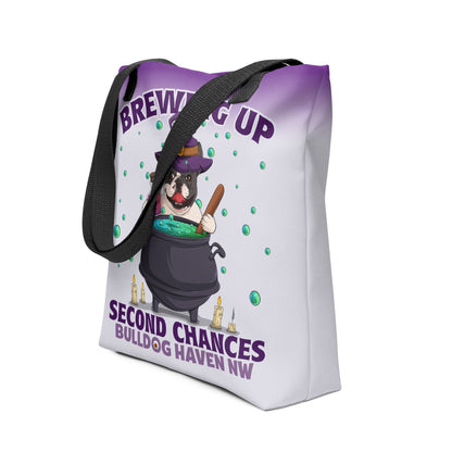“Brewing Up Second Chances” BHNW Frenchie Witch Tote Bag