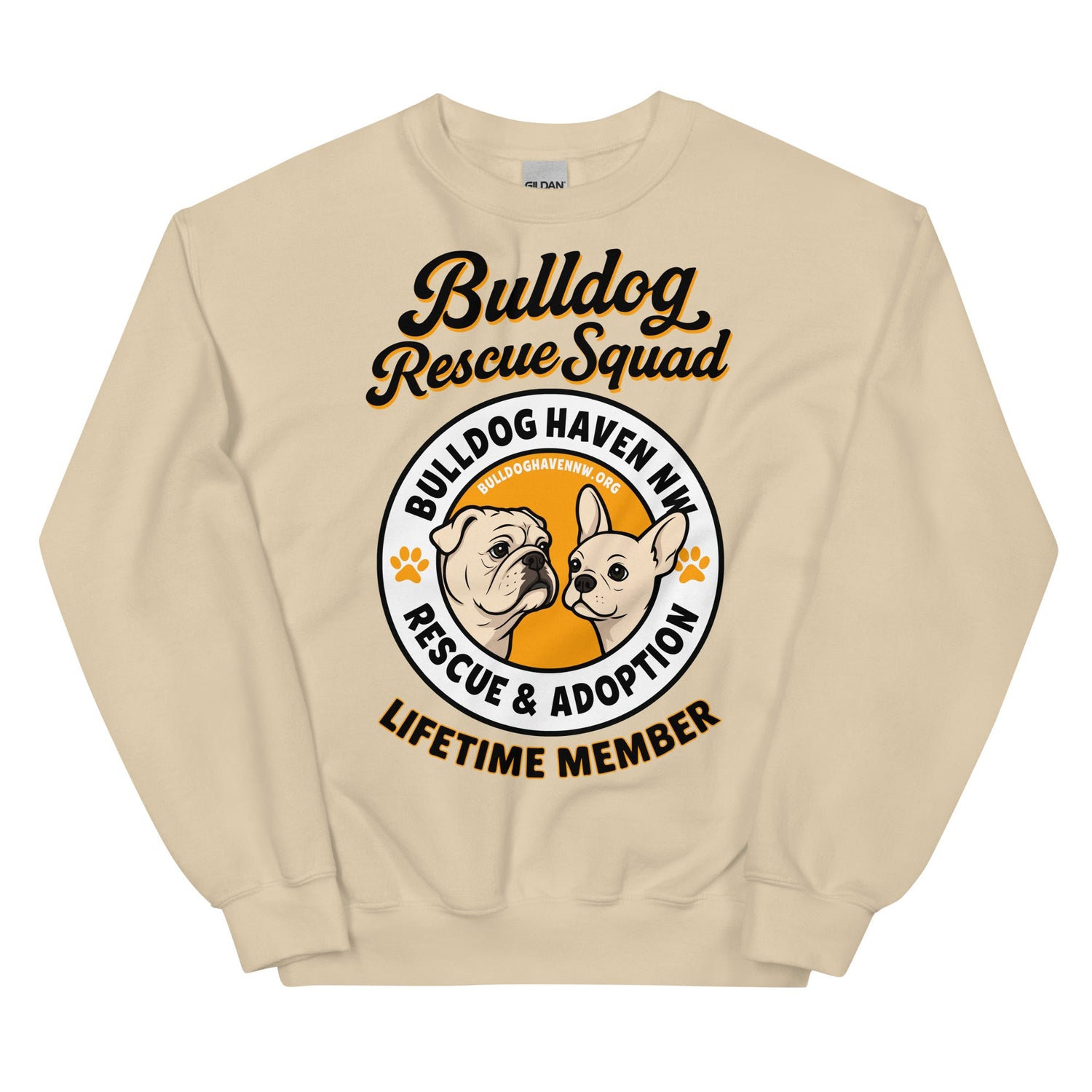 &quot;Bulldog Rescue Squad&quot; Bulldog Haven NW Sweatshirt