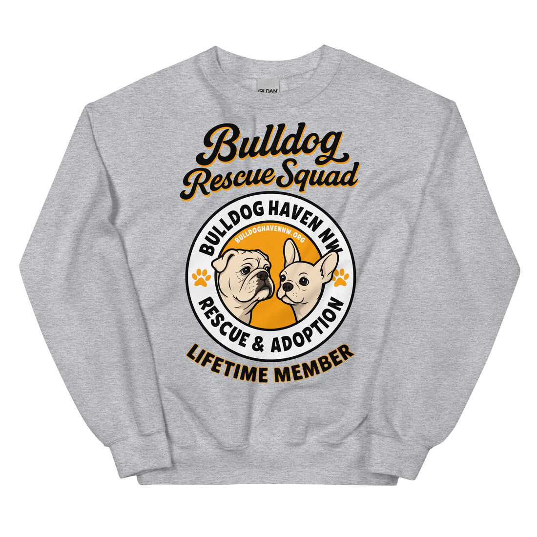 "Bulldog Rescue Squad" Bulldog Haven NW Sweatshirt