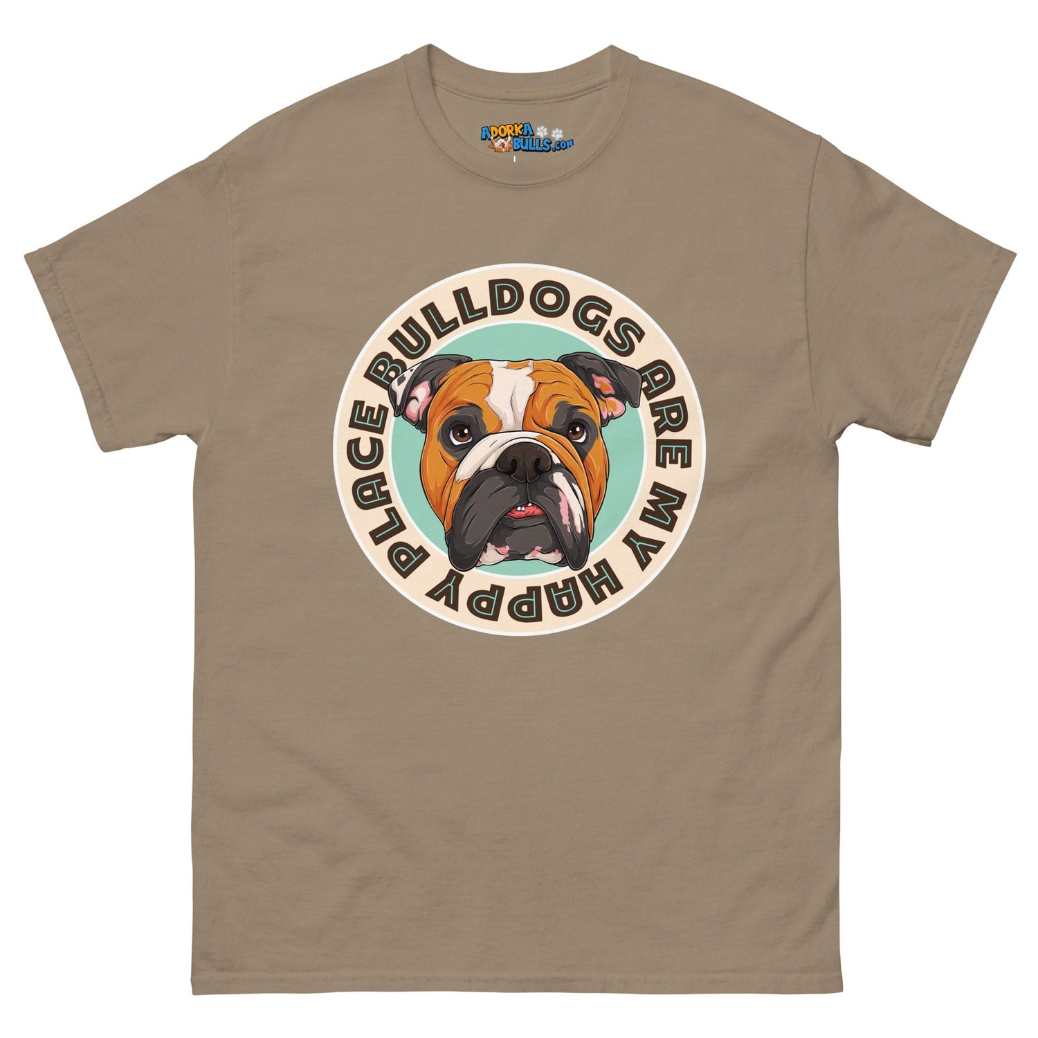 &quot;Bulldogs Are My Happy Place&quot; English Bulldog Men&