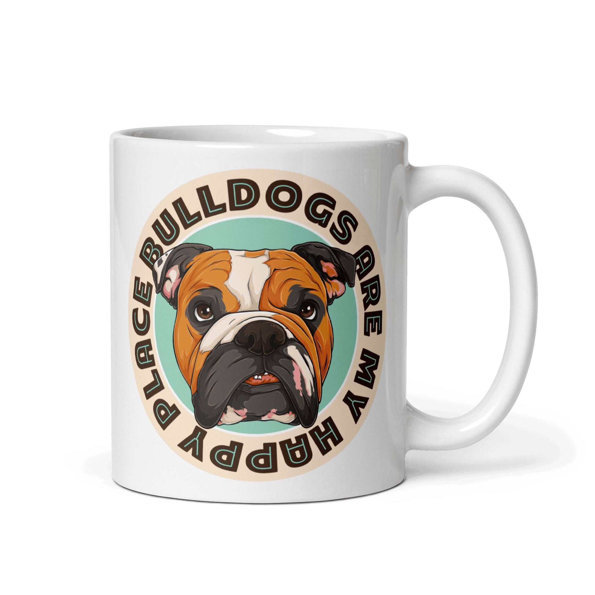 "Bulldogs Are My Happy Place" English Bulldog Mug