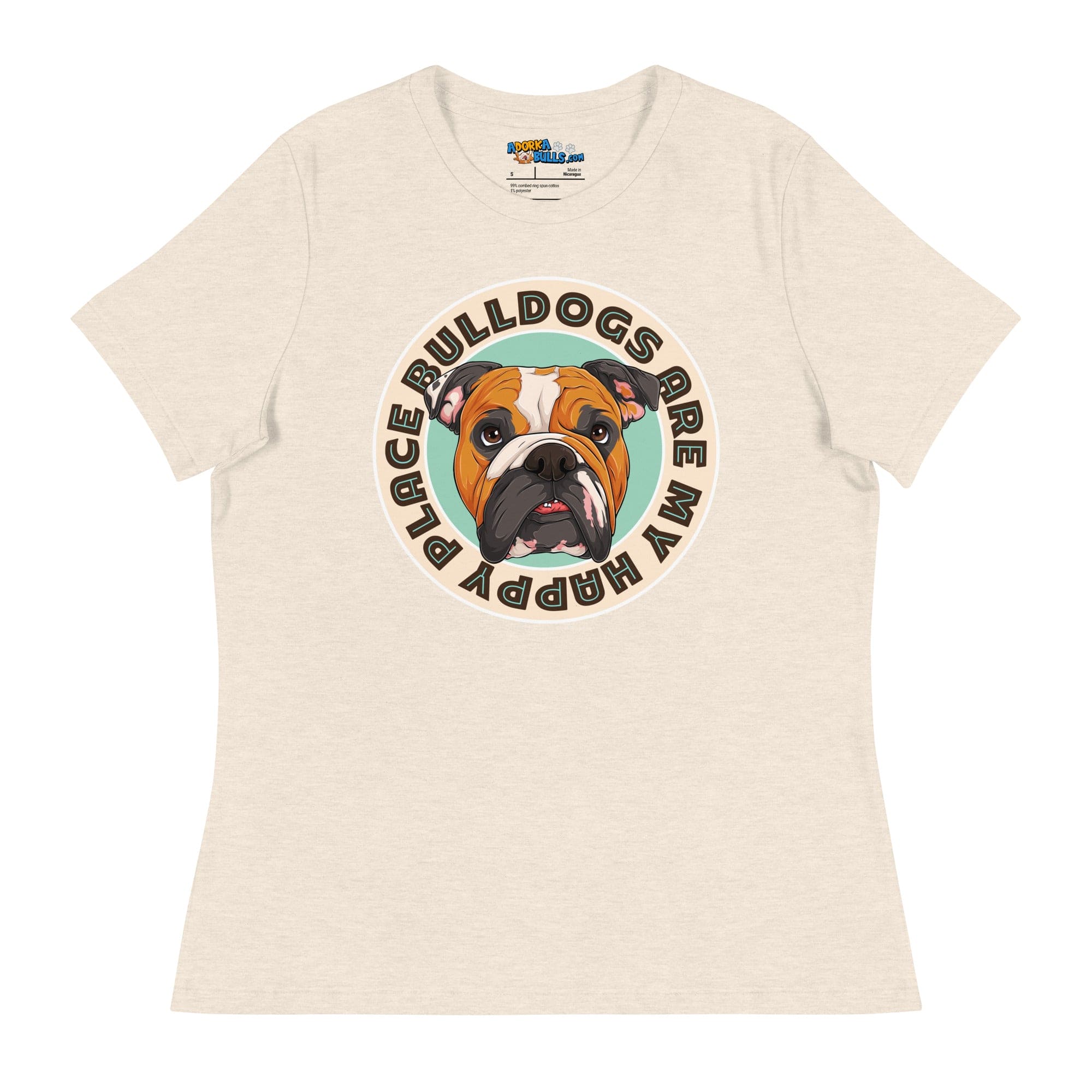 &quot;Bulldogs Are My Happy Place&quot; English Bulldog Women&