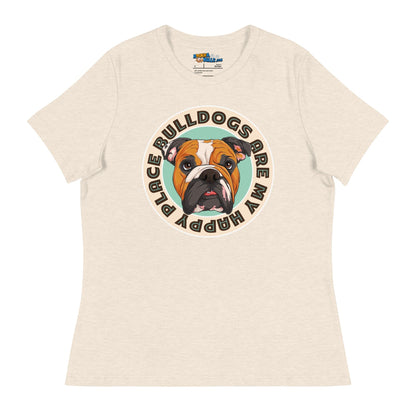 "Bulldogs Are My Happy Place" English Bulldog Women&