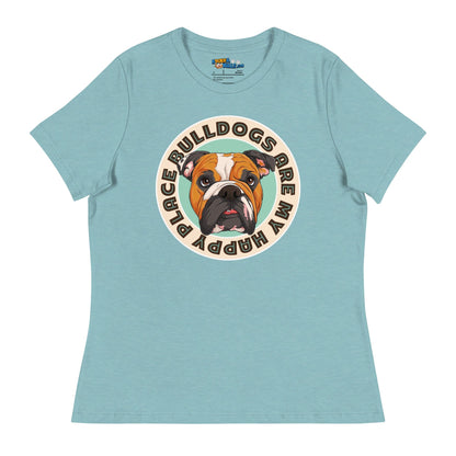 "Bulldogs Are My Happy Place" English Bulldog Women&