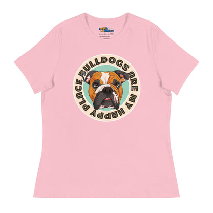 "Bulldogs Are My Happy Place" English Bulldog Women&